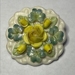 Vintage Irish Belleek Brooch
